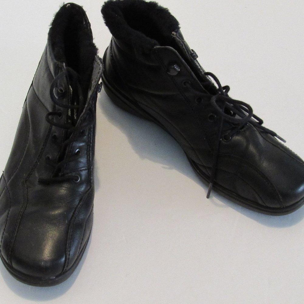 Rohde Women's Ankle Boots Soft Leather Lace Up Walking Size UK 6 Made in Germany